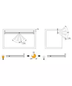 Barra appendiabiti con luce led, 858-1008 mm